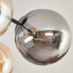 hofstein Plafonnier - Verre Gastor Ambre, Fumé, 5 lumières