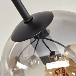 hofstein Plafonnier - Verre Gastor Ambre, Clair, Fumé, 5 lumières