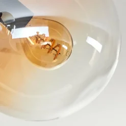 hofstein Plafonnier - Verre Gastor Ambre, Clair, Noir, 3 lumières