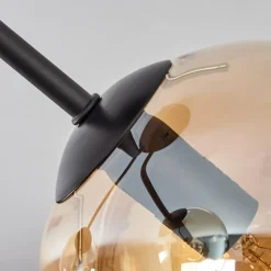 hofstein Plafonnier - Verre Gastor Ambre, Clair, Noir, 3 lumières