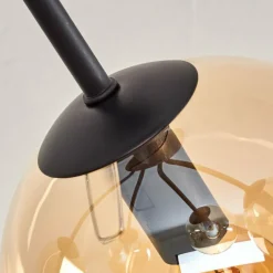 hofstein Plafonnier - Verre Gastor Ambre, 5 lumières