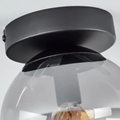 hofstein Plafonnier - Verre Gastor Clair, Fumé, 1 lumière