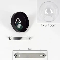 hofstein Plafonnier - Verre Gastor Clair, 1 lumière