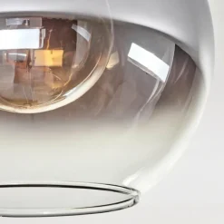 hofstein Plafonnier - Verre Koyoto Écru, Noir, 3 lumières