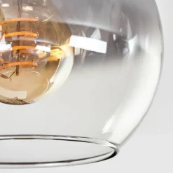 hofstein Plafonnier - Verre Koyoto Écru, Noir, 4 lumières