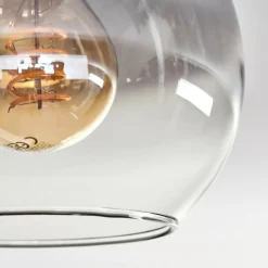 hofstein Plafonnier - Verre Koyoto Écru, Noir, 5 lumières