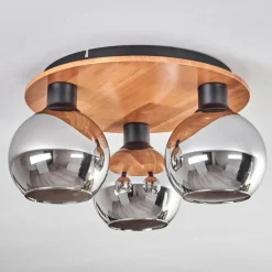 hofstein Plafonnier - Verre Koyoto Écru, Noir, 3 lumières