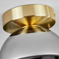 hofstein Plafonnier - Verre Koyoto Laiton, Noir, 1 lumière