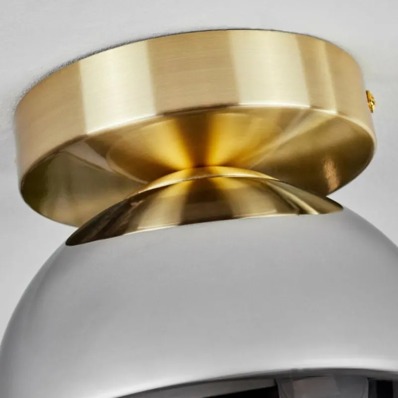 hofstein Plafonnier - Verre Koyoto Laiton, Noir, 1 lumière