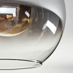 hofstein Plafonnier - Verre Koyoto Clair, Fumé, 4 lumières