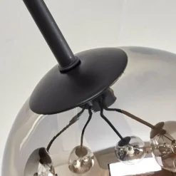 hofstein Plafonnier - Verre Koyoto Clair, Fumé, 5 lumières