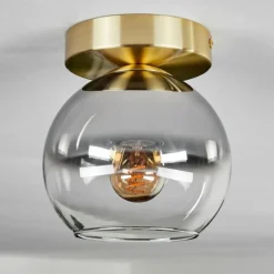 hofstein Plafonnier - Verre Koyoto Laiton, 1 lumière