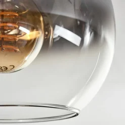 hofstein Plafonnier - Verre Koyoto Écru, Noir, 3 lumières