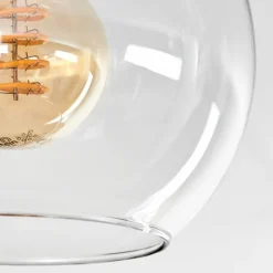 hofstein Plafonnier - Verre Koyoto Écru, Noir, 3 lumières