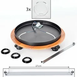 hofstein Plafonnier - Verre Koyoto Écru, Noir, 3 lumières