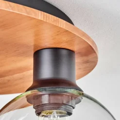 hofstein Plafonnier - Verre Koyoto Écru, Noir, 3 lumières