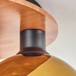 Lampes Dorées-hofstein Plafonnier - Verre Koyoto Écru, Noir, 3 lumières