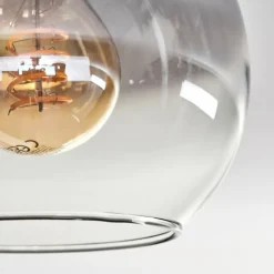 hofstein Plafonnier - Verre Koyoto Écru, Noir, 6 lumières