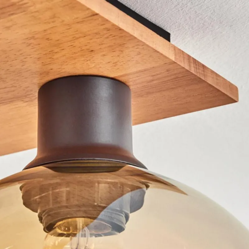 Lampes À Boules-hofstein Plafonnier - Verre Koyoto Écru, Noir, 4 lumières