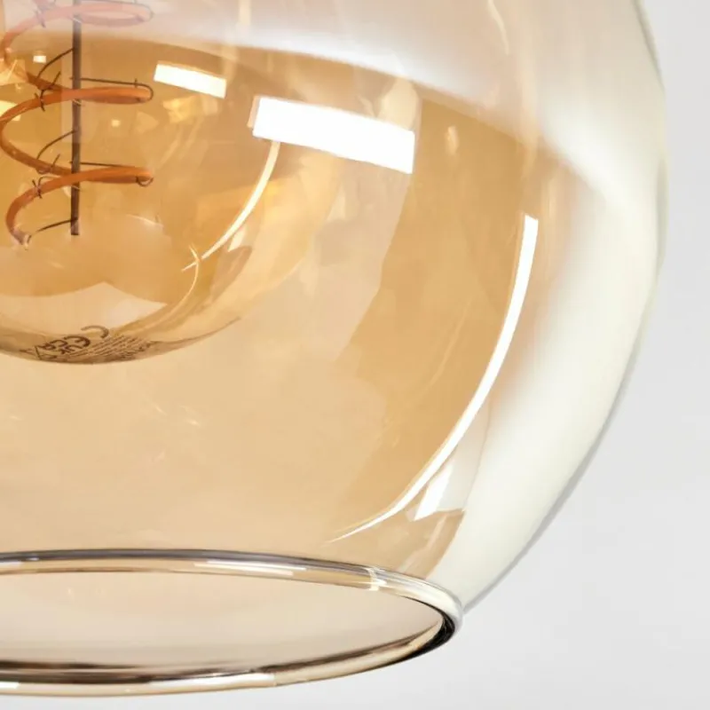 Lampes À Boules-hofstein Plafonnier - Verre Koyoto Écru, Noir, 4 lumières