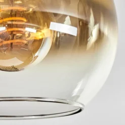 Lampes Dorées-hofstein Plafonnier - Verre Koyoto Écru, Noir, 4 lumières