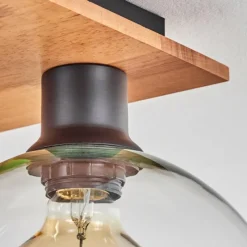 hofstein Plafonnier - Verre Koyoto Écru, Noir, 4 lumières