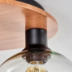 hofstein Plafonnier - Verre Koyoto Écru, Noir, 3 lumières