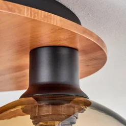 hofstein Plafonnier - Verre Koyoto Écru, Noir, 3 lumières