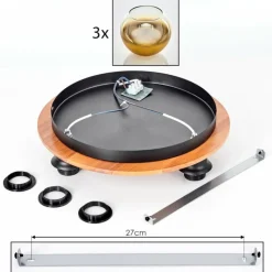 Lampes Dorées-hofstein Plafonnier - Verre Koyoto Écru, Noir, 3 lumières