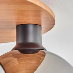 hofstein Plafonnier - Verre Koyoto Écru, Noir, 5 lumières