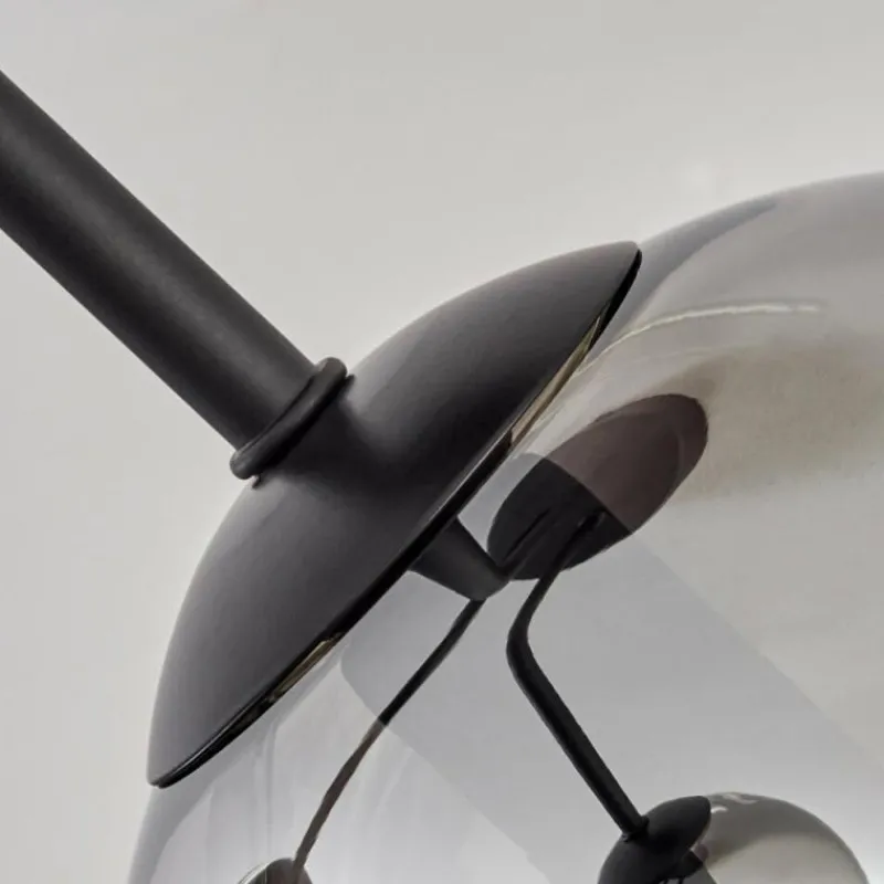 hofstein Plafonnier - Verre Koyoto Noir, 3 lumières