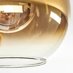 Lampes Dorées-hofstein Plafonnier - Verre Koyoto Écru, Noir, 5 lumières