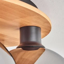 hofstein Plafonnier - Verre Koyoto Écru, Noir, 6 lumières