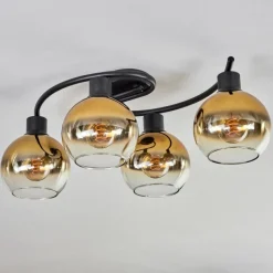 hofstein Plafonnier - Verre Koyoto Or, Clair, 4 lumières