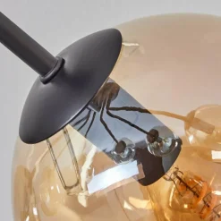 hofstein Plafonnier - Verre Koyoto Ambre, 7 lumières