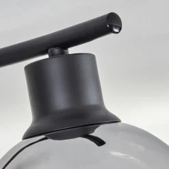 hofstein Plafonnier - Verre Koyoto Chrome, Fumé, 4 lumières