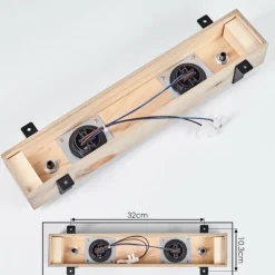 Lampes Industrielles-hofstein Plafonnier - Verre Montgomery Écru, Noir, 2 lumières