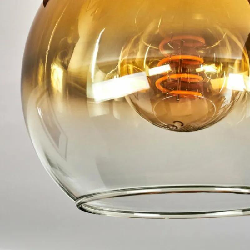 Lampes Dorées-hofstein Plafonnier - Verre Montgomery Écru, Noir, 5 lumières