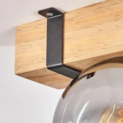 hofstein Plafonnier - Verre Montgomery Écru, Noir, 1 lumière