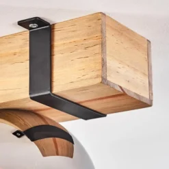 hofstein Plafonnier - Verre Montgomery Écru, Noir, 1 lumière