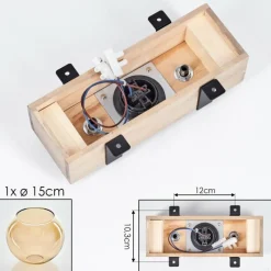 hofstein Plafonnier - Verre Montgomery Écru, Noir, 1 lumière