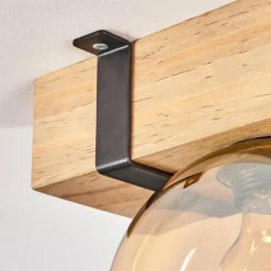 hofstein Plafonnier - Verre Montgomery Écru, Noir, 1 lumière