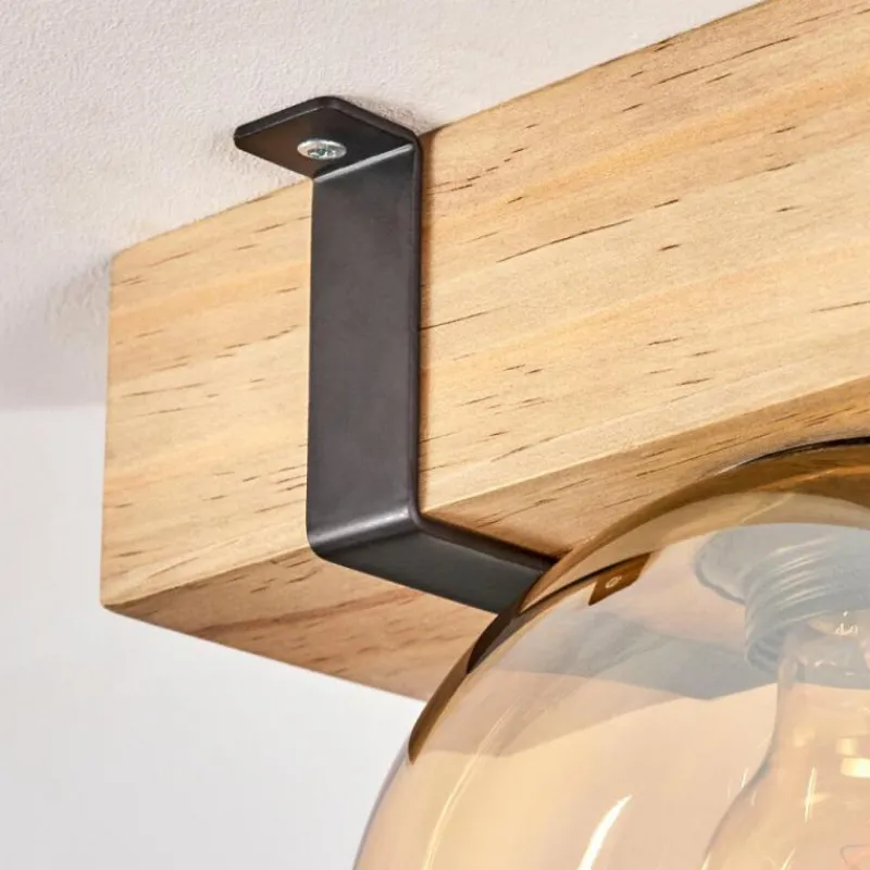 hofstein Plafonnier - Verre Montgomery Écru, Noir, 1 lumière