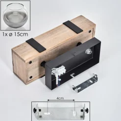 hofstein Plafonnier - Verre Montgomery Écru, Noir, 1 lumière