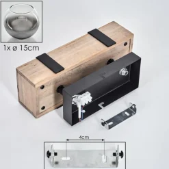 hofstein Plafonnier - Verre Montgomery Écru, Noir, 1 lumière