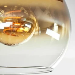 Lampes Dorées-hofstein Plafonnier - Verre Montgomery Écru, Noir, 2 lumières