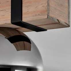 hofstein Plafonnier - Verre Montgomery Écru, Noir, 2 lumières