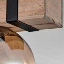 hofstein Plafonnier - Verre Montgomery Écru, Noir, 2 lumières