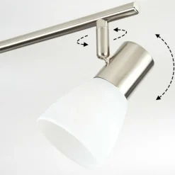 hofstein Plafonnier Villaseca LED Nickel mat, 4 lumières