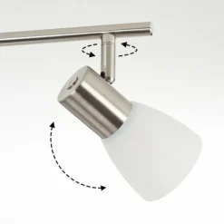 hofstein Plafonnier Villaseca LED Nickel mat, 6 lumières